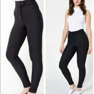 american apparel original black ribbed riding pant size m medium